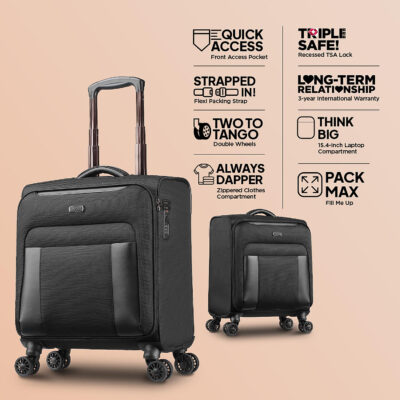 American Tourister Bass Black Trolley 2