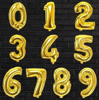 Gold Foil Number Balloon (Yash-743)