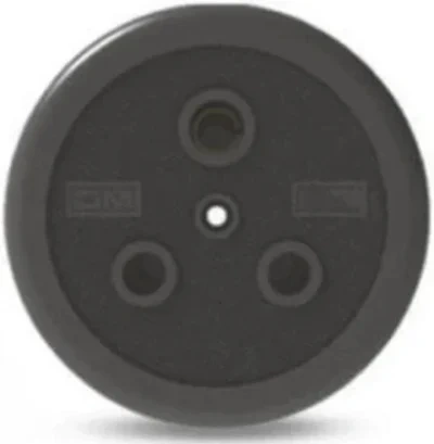 3 Pin Round Socket (Black) (porcelain Base)