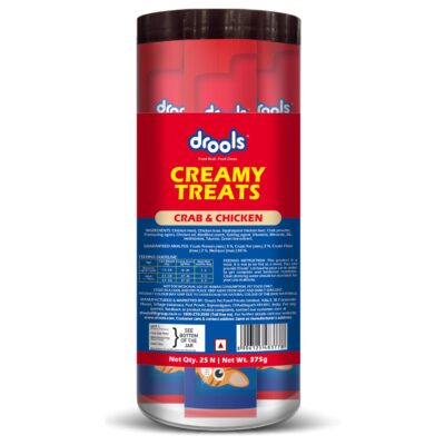 Drools Cat Lickable Creamy Treats Crab & Chicken for All Life Stages 25Pcs Pack,375G Pack