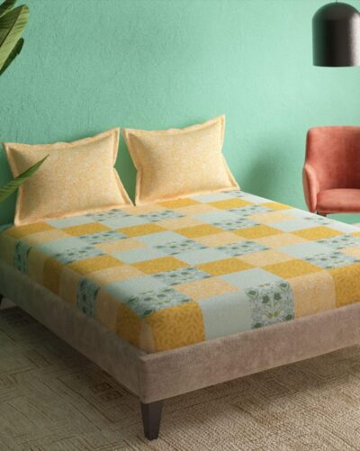 Portico New York Super King Size Flat Bedsheet with 2 Pillow Covers Cadence 3