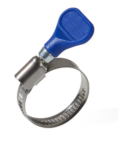GLUN Stainless Steel Hose Clamps – Adjustable 3–19mm Water Pipe & Worm Gear Clamps with Plastic Turn Key (Pack of 10
