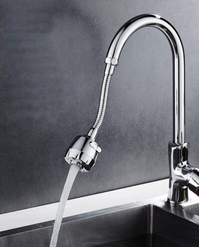 Styxon 360° Rotatable Kitchen Sink Faucet Sprayer Attachment (2-Mode, Silver)