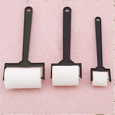 Worison 3 Piece Set White Synthetic Sponge Brush Foam Painting Roller Brush for Drawing, Canvas Painting