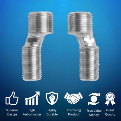 NEW WARE® Adjustable Wall Mixer Legs for Bathroom Mixer Taps – Silver (1/2 x 3/4 Inch, Pair of 1) | Universal Plumbing Fittings | Durable, Easy-to-Install Extension Legs | Sleek Finish