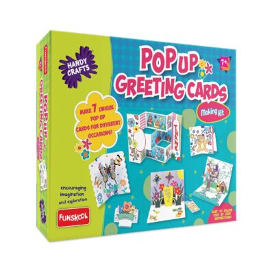 Handicrafts Funskool Pop Up Greeting Cards Making Kit, DIY Kit, Art and Craft Set for Kids, Learning, Fun & Engaging Activity for Childrens, Multicolour, Gift Set for Kids, Age 7+ Years