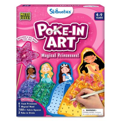 Skillmatics Poke-in Art - Magical Princesses, Mess-Free Fun for Kids, DIY Craft Kits, Creative Activity, Gifts for Girls & Boys Ages 4, 5, 6, 7, 8, 9