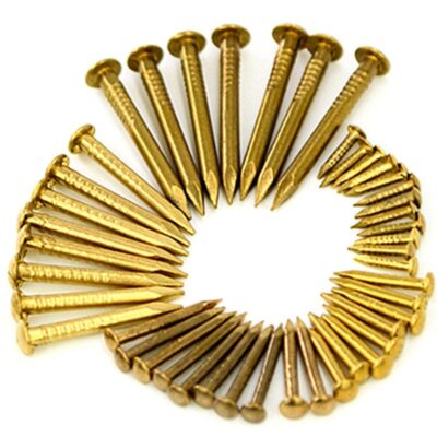 Rely VP Industries 10mm Small Brass Nails (200 Pcs) – Mini Decorative Nails for Wood & Furniture