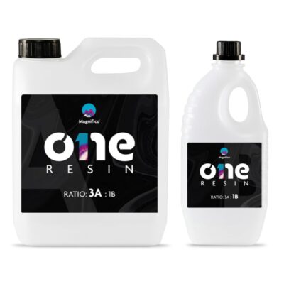 Magnifico One Resin - 3.2 KG (3:1) Clear UV-Resistant Epoxy Resin Art Kit, Smooth Finish, Easy to Use with Self-Leveling.
