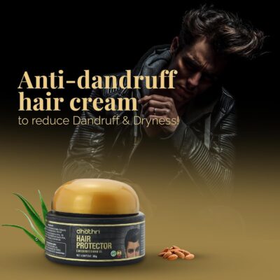 Dhathri Hair Protector to control dandruff & reduce dryness,100% natural Hair Cream for Frizzy Hair, Hair cream for men and women, Non-sticky formula for hair styling, 50 gm