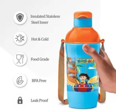 420 steel slim 400 insulated school kids bottle with inner steel original imaghxqcpm9scvek