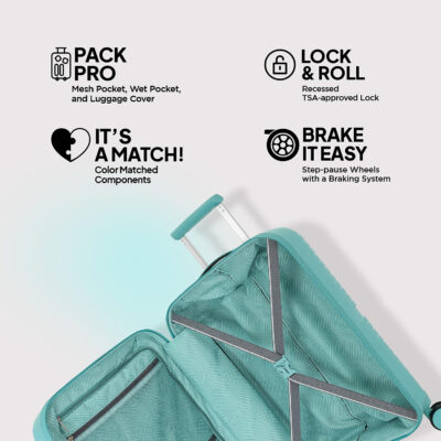 American Tourister Trolley Turquoise2