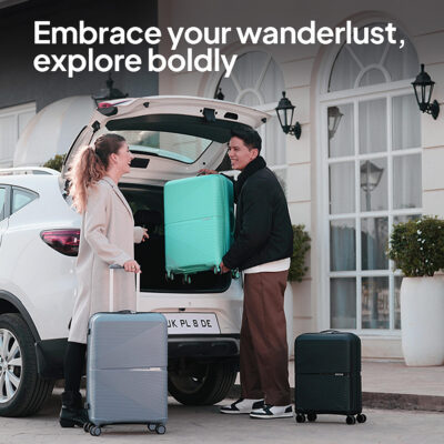 American Tourister Trolley Turquoise4