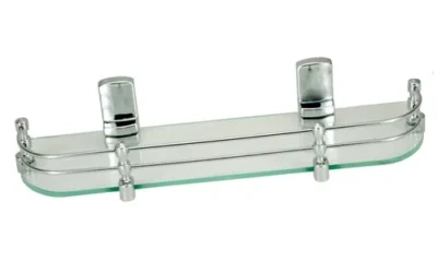 18 inch toughened glass shelf 500x500