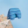 2 Way Magic Travel Pillow (Blue Stripes) 2