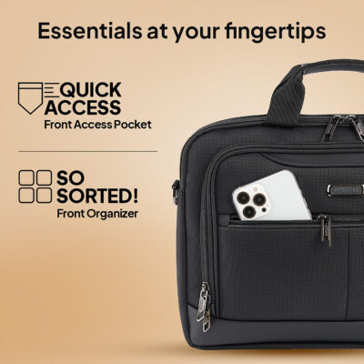 American Tourister Bass Briefcase Black 1