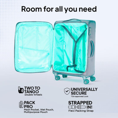 American Tourister Soft Luggage Pacific Blue1