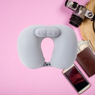 Tripple Comfort Inflatable Travel Pillow (Grey) 2