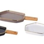 Lara hexa dish with wooden handle