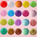 Hanging Party Decoration Multicolor Cloth Lantern 14 Inch (Yash-1038)