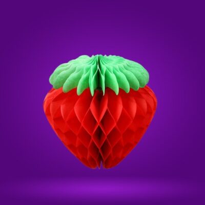 Fruit Theme Strawberry Honeycomb Hanging Ball – 24 Inch (Yash-3306)