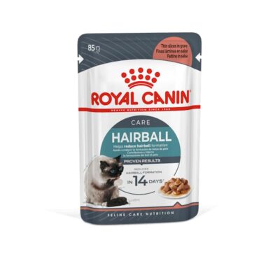 Royal Canin Hairball Care for Cats, Pack of 12 Sachet, Wet Food, Reduces Hairball Formation, Proven Results in 14 Days