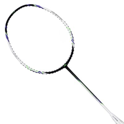 Li-Ning Carbon Fibre Halbertec Motor Unstrung Badminton Racquet||80-84Grams|Maximum String Tension - 31Lbs (4UG5),White