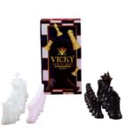 Vicky Chessmen Super Chess Coins Portable, Lightweight, Stylish Set Ideal for Playing Leisure Time Board Games Black & White- (32 Pcs)