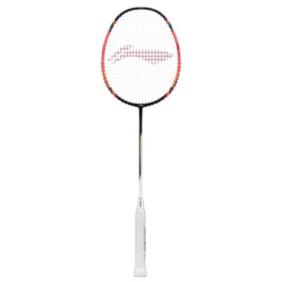 Li-Ning Carbon Fibre Halbertec Motor Unstrung Badminton Racquet For Professional Players|80-84 Grams|Maximum String Tension - 31Lbs,Pink