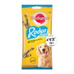 Pedigree Rodeo Duos Adult Dog Treat Stick, Chicken & Bacon - 123 g Pack (7 Treats, pack of 10)