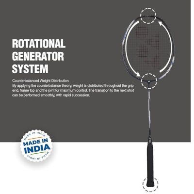 Yonex Graphite Badminton Racquet Astrox Attack 9 Black G4 4U(80Gms-32Lbs)(Made in India)