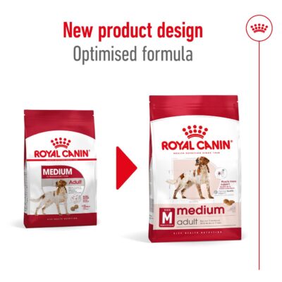 Royal Canin Medium Adult Dog Food, 4 Kg, Dry Food, Provides Muscle Mass, Supports Complex Natural Defense & Optimal Health Support