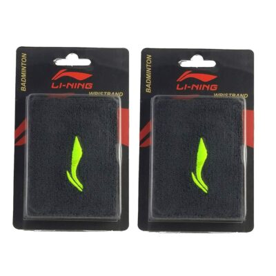 Li-Ning Wrist Band for Badminton/Tennis Players, Set of 2 -Grey
