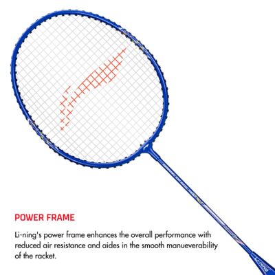Li-Ning Aluminium Xp-505 Pro - (Strung)+ Full Cover Badminton, Blue