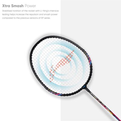 Li-Ning XP 777 Pro Strung Badminton Racket (2xrackets + 1 Kit Bag, Black/Pink/Blue), Aluminium
