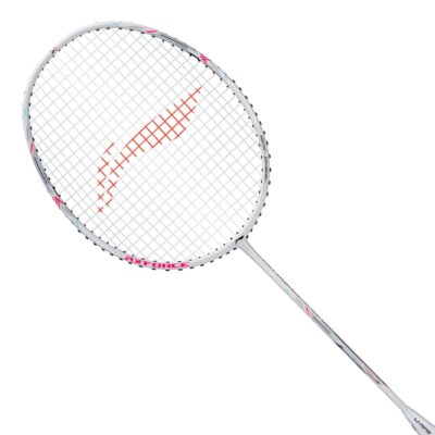 Li-Ning Carbon Fibre Ax Force Light Cannon Unstrung Badminton Racquet, 4U5 (White)