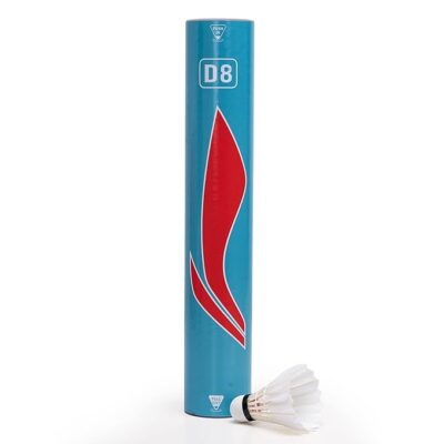 Li-Ning D8 Feather Shuttlecock (White) - Pack of 12