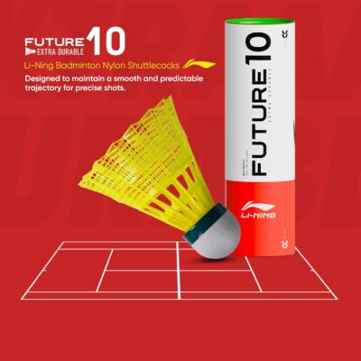 Li-Ning Future 10 Nylon Shuttlecock (Yellow, Pack of 6)