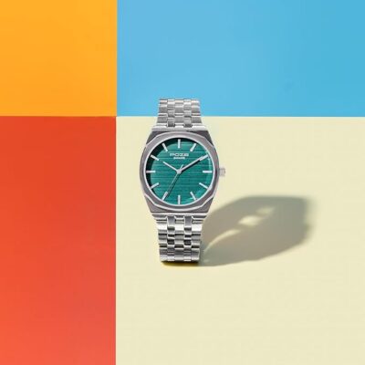 Sonata Beach Pop Quartz Green Round Dial Men's Watch | Stainless Steel Material | Multi Color Band - SP70073SM02
