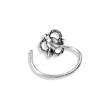 925 Sterling Floral Nose Ring | Antique Silver Nosepin | Fancy Nosepin For Women & girls