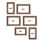 Art Street Classy Memory Wall Photo Frames - Set of 6 (Brown)