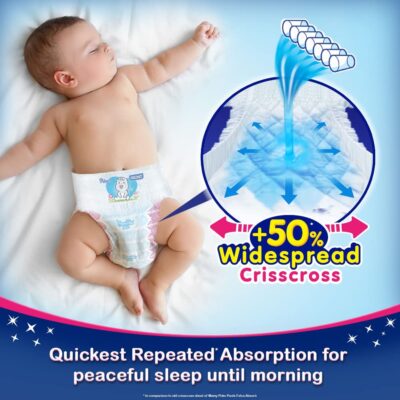 MamyPoko Pants All Night Absorb Baby Diapers, Newborn/X-Small (NB/XS), 64 Count, Upto 5kg,