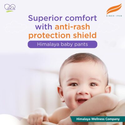 Himalaya Total Care Baby Pants Diapers, Medium 78 Count, Anti-Rash Shield, 7-12 kg, Rapid Absorption, Superior Comfort, Clinically tested