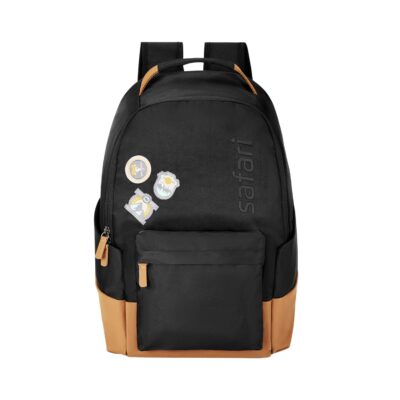 Safari Dart 3 24L College backpack, 2 compartments, 17" laptop compatible, Smart trolley sleeve, Front pocket, college backpack bags for women and men, travel bag, Ideal for Students, Color - Black