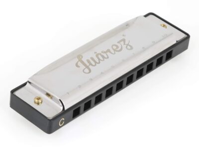 Juarez JRZ10HM Diatonic Blues Harmonica, 10 Hole 20 Tones Key of C with Case – Mouth Organ for Beginners, Students, Kids & Professionals (Silver)