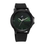 Fastrack Tees Wanderlust Quartz Analog Green Dial Silicone Strap Watch for Unisex-38024PP73W/NT38024PP73W