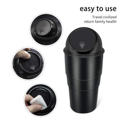 Oblivion car dustbin | Plastic Car Dust Bins - car accessories 2025 | Dustbin For Car | Car Trash Bin | Car Trash Can | Mini Car Trash Bin | Portable Trash Can For Car | (Black)