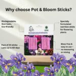 Flowering Plants Food Nutrition Sticks – All Purpose Fertilizer for Flower Boost, Vibrant Blooms & Healthy Growth – Slow-Release Formula for Indoor & Outdoor Plants (Pack of 20)