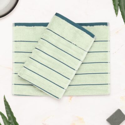 Spaces 100% Cotton Hand Towel Ribbed Texture High Absorbency High Loft (Solid 40CMX60CM)-Sea Green/Teal