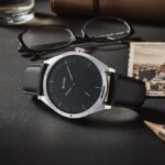 Titan Workwear Quartz Analog Black Dial Black Leather Strap Watch for Men - NT1802SL11